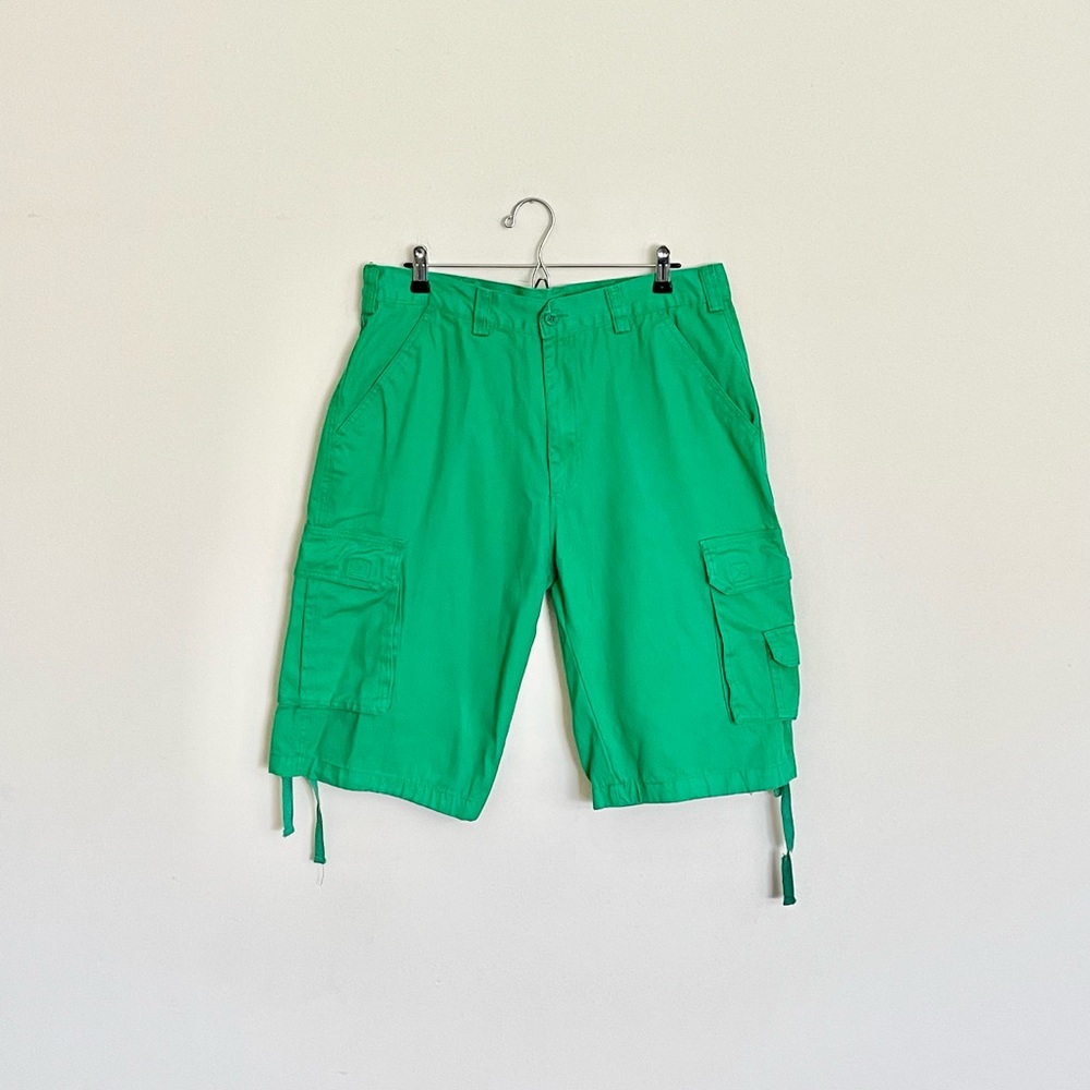 Trust Lucky 7 Pocket Green 12” Utility Cargo Shorts Men’s size 34